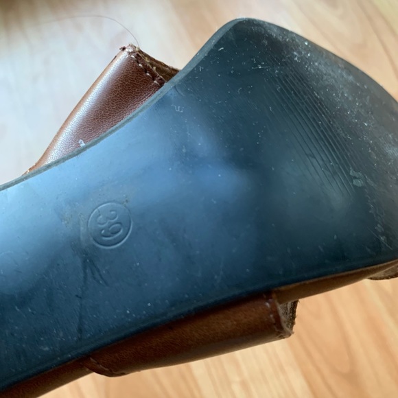 TOTEM Italian strappy brown sandals 39 - Picture 2 of 7